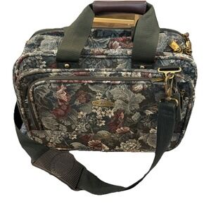 Vtg Ricardo Beverly Hills Floral Tapestry Carpet Duffle Carry On Bag Luggage‎